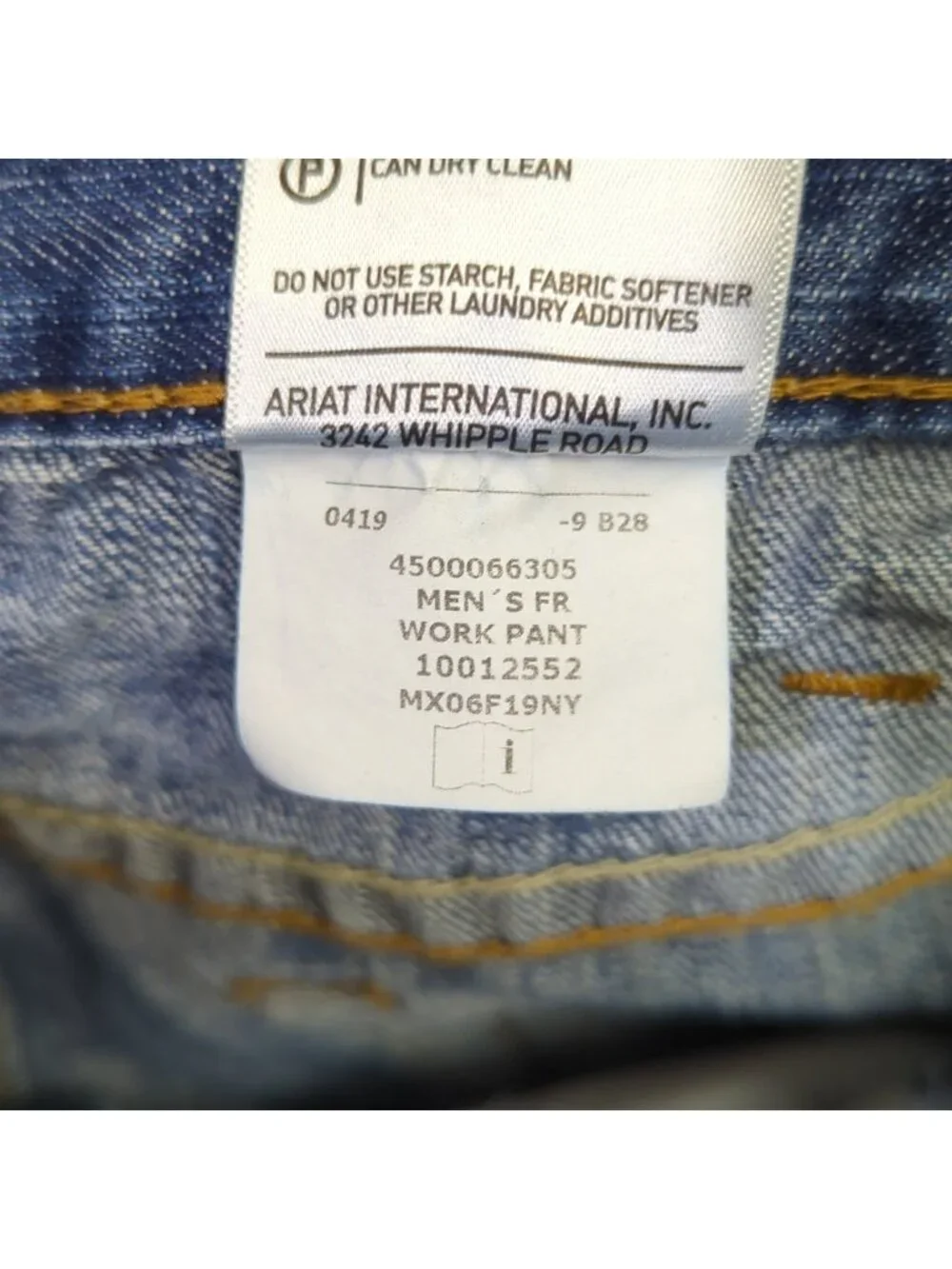 Ariat FR Jeans Mens 38x30 Fits 38x29 Blue M4 Relaxed Basic Boot Cut Denim Welder